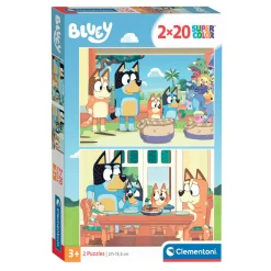 Clementoni Legpuzzel Super Color Bluey, 2x20st.