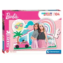 Clementoni Legpuzzel Super Color - Barbie Roze Auto, 104st.