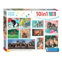 Clementoni Legpuzzel Super Color 10in1 Animal Friends