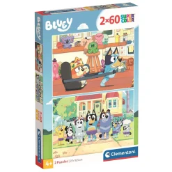 Clementoni Legpuzzel Super Color Bluey, 2x60st.