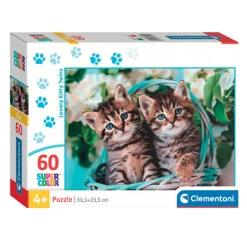 Clementoni Legpuzzel Super Color Lovely Kitty Twins, 60st.