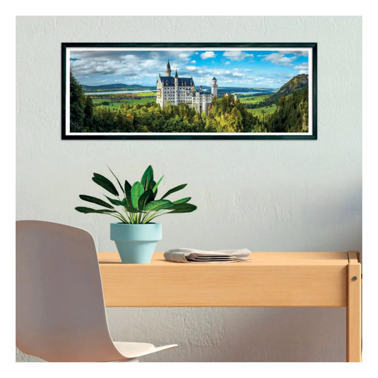 Clementoni Panoramapuzzel Slot Neuschwanstein, 1000st.