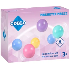 Coblo Knikkerbaan Ballen Pastel Magnetisch Bouwspeelgoed, 6dlg.