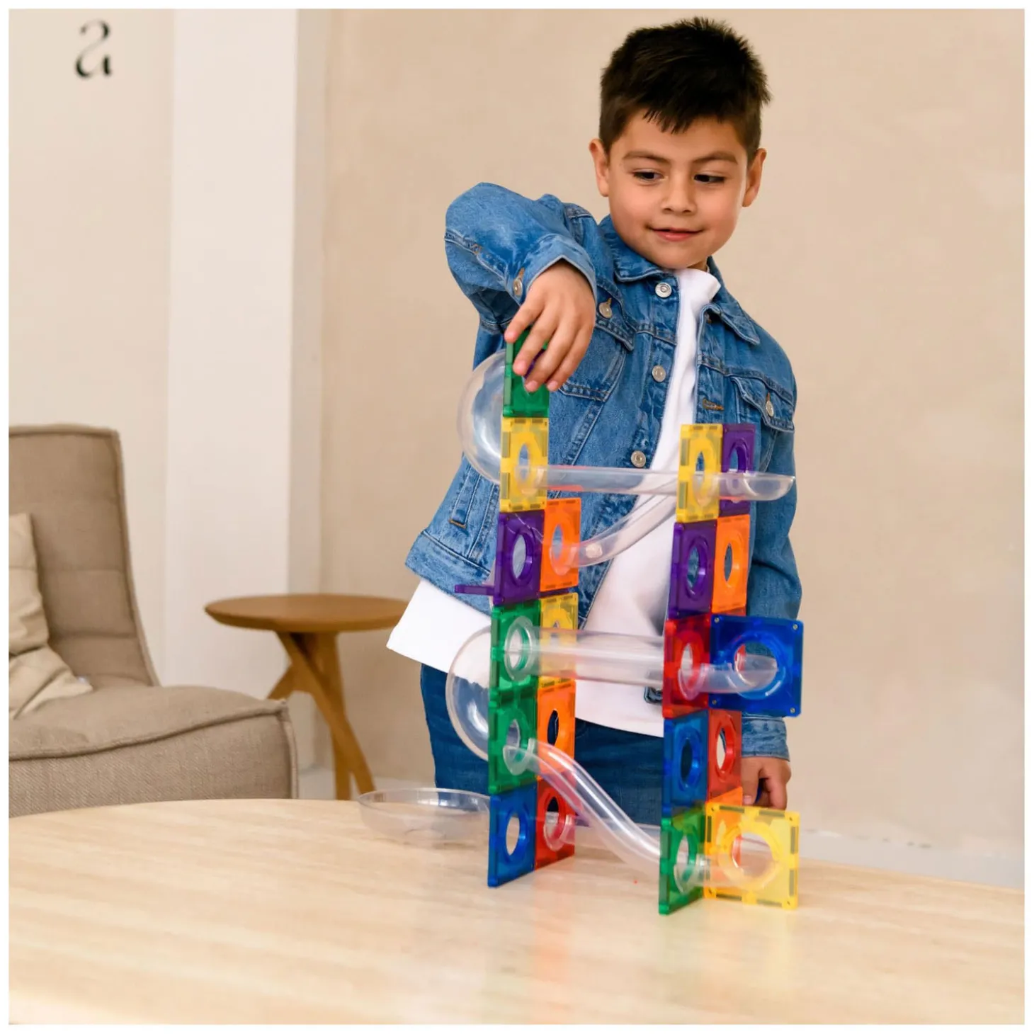 Coblo Knikkerbaan Magnetisch Bouwspeelgoed, 100dlg.