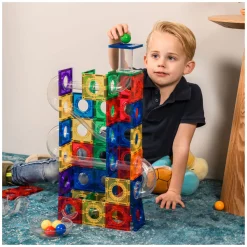Coblo Knikkerbaan Magnetisch Bouwspeelgoed, 100dlg.
