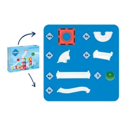 Coblo Knikkerbaan Uitbreidingsset Magnetisch Bouwspeelgoed,  35dlg.