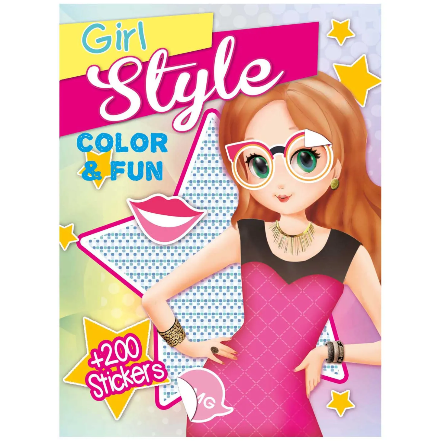 Color & Fun Girls Kleurboek met 200 Stickers