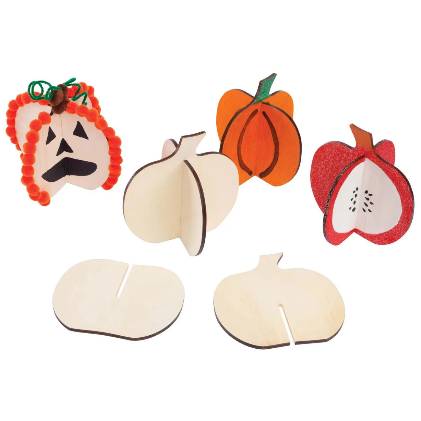 Colorations - Bouw Je Eigen 3D Houten Pompoen, 6dlg.
