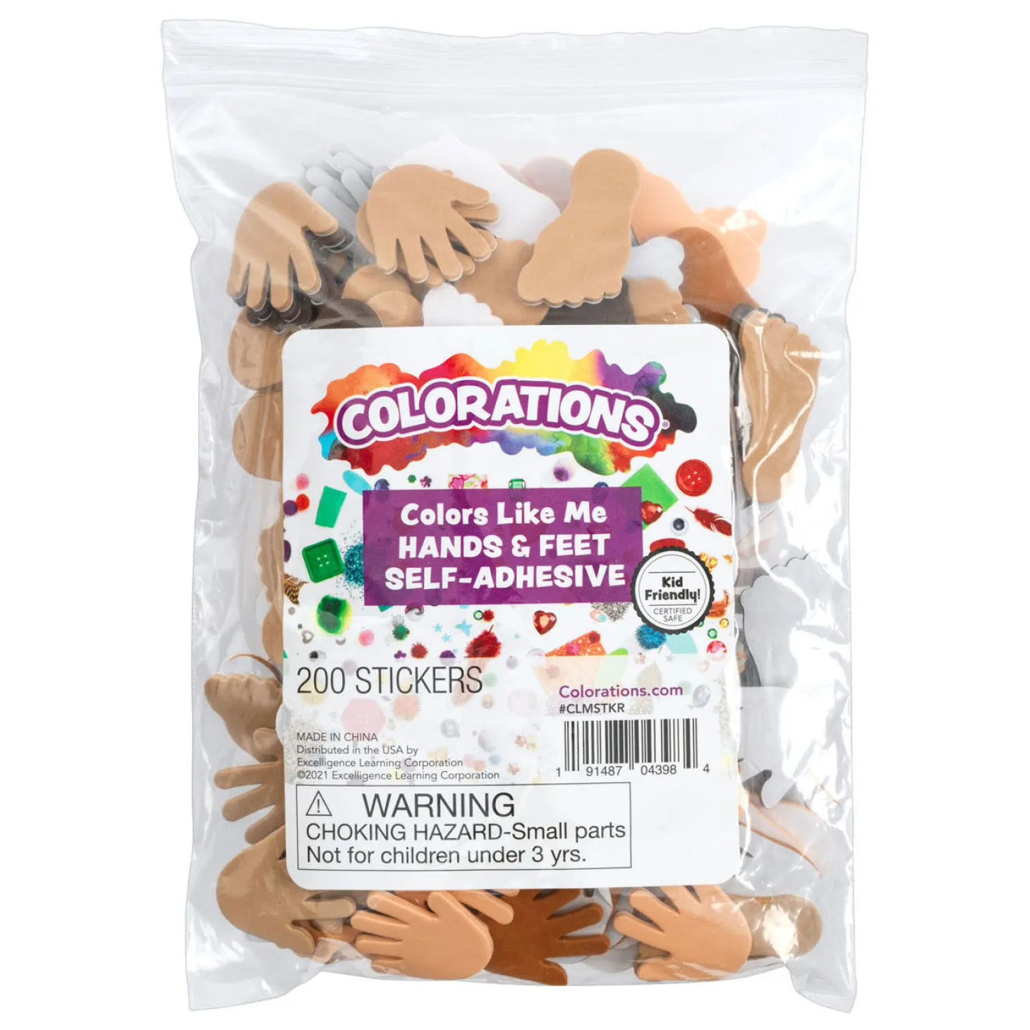 Colorations - Colours Like Me Handen en Voeten Foamstickers, 200st.