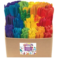 Colorations - Gekleurde Houten Knutselstokjes Klaslokaal Pakket, 1200st.