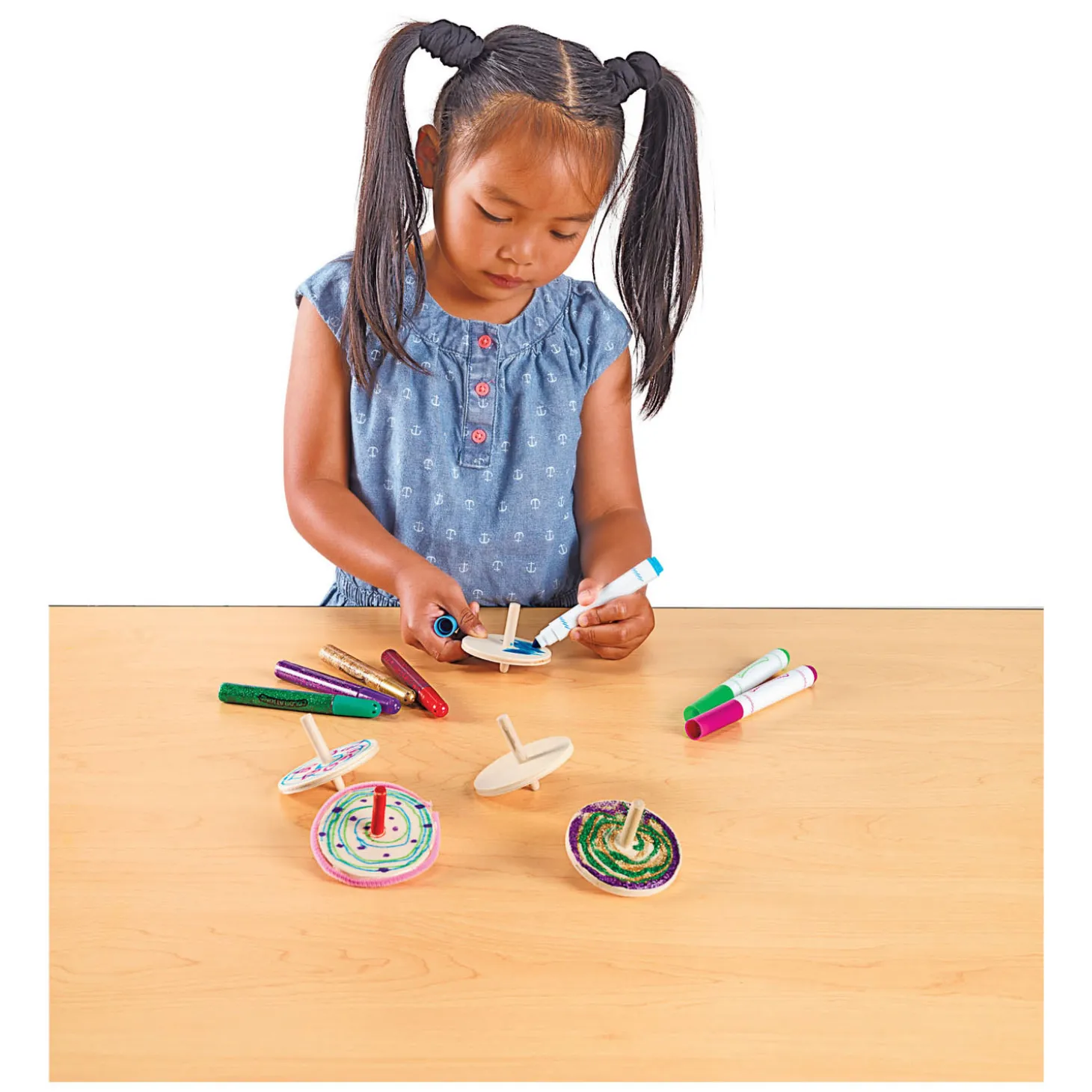 Colorations - Houten Tollen, Set of 24