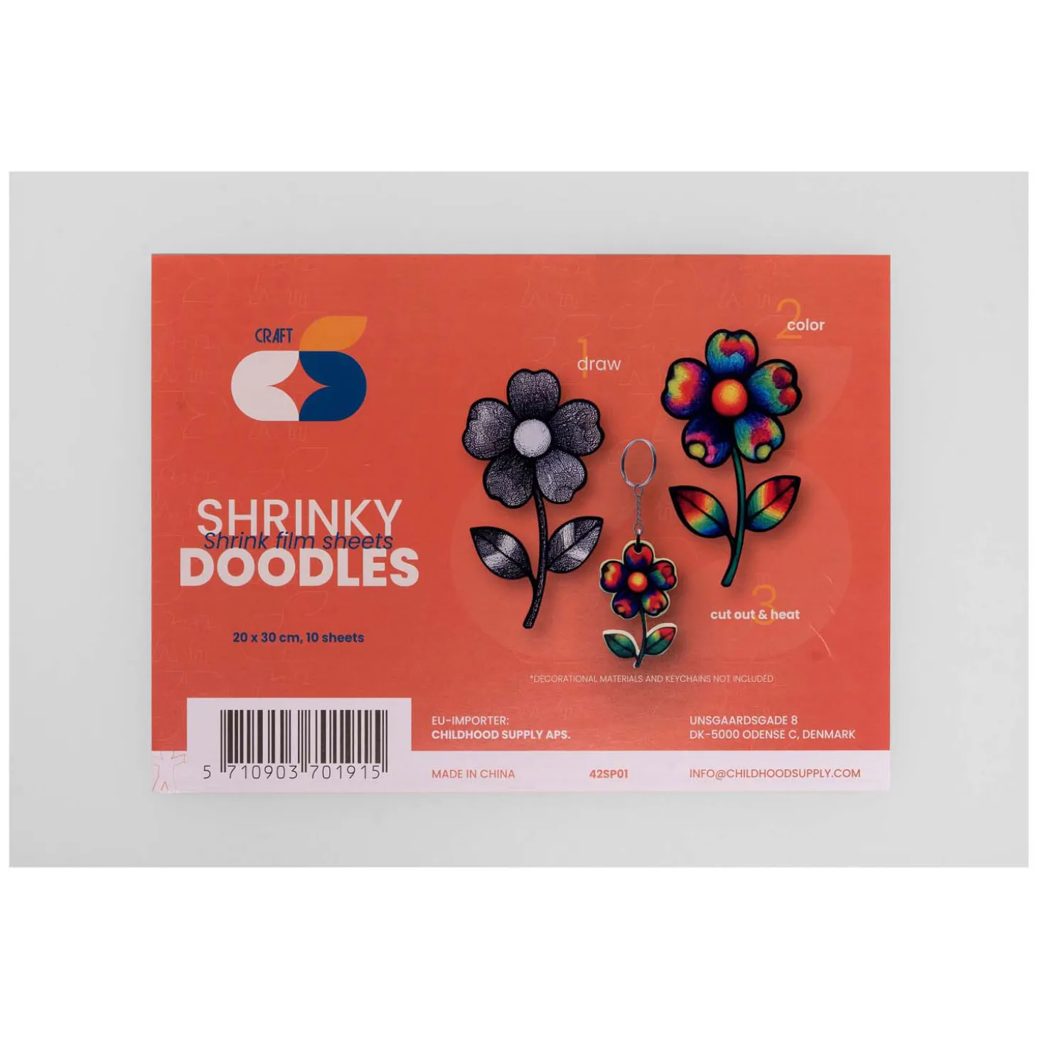 Colorations - Krimpfolie Tekenvellen, 20 x 30 cm, 10 vellen