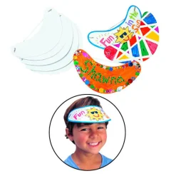 Colorations - Maak en Versier je eigen Zonneklep Wit, Set van 24