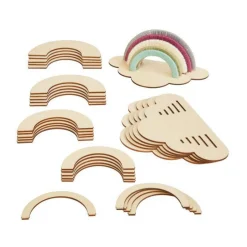Colorations - Maak en Versier je Eigen Houten Regenboog, Set van 6