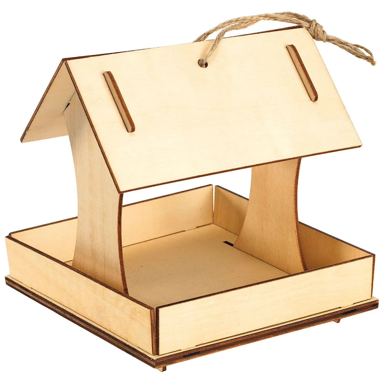 Colorations - Maakje eigen Houten Vogelvoederhuisje, Set van 6