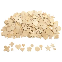 Colorations - Natuurlijke Houten Vormen in 5 Designs, 350st.