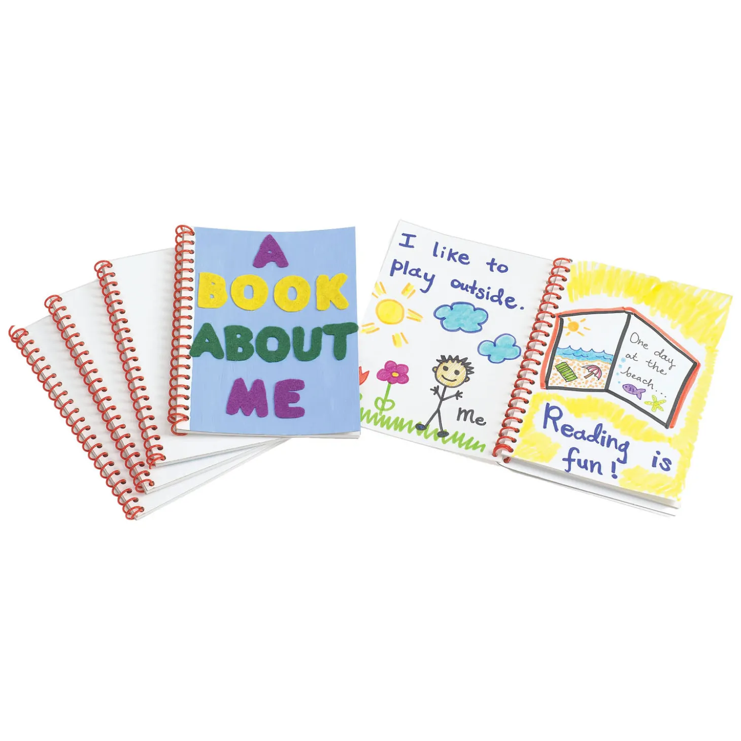 Colorations - Notitieboek Blanco met Witte Kaft, Set van 24