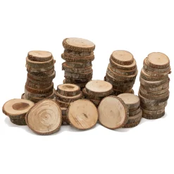 Colorations - Onbewerkte Houten Schijfjes 3-5cm, 1kg