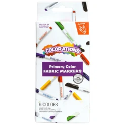 Colorations - Textielstiften Primaire Kleuren - 6 Kleuren