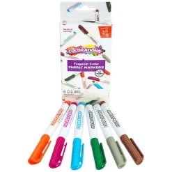 Colorations - Textielstiften Tropische Kleuren - 6 Kleuren