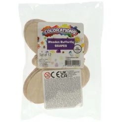 Colorations - Versier je Eigen Houten Vlinders, Set van 12
