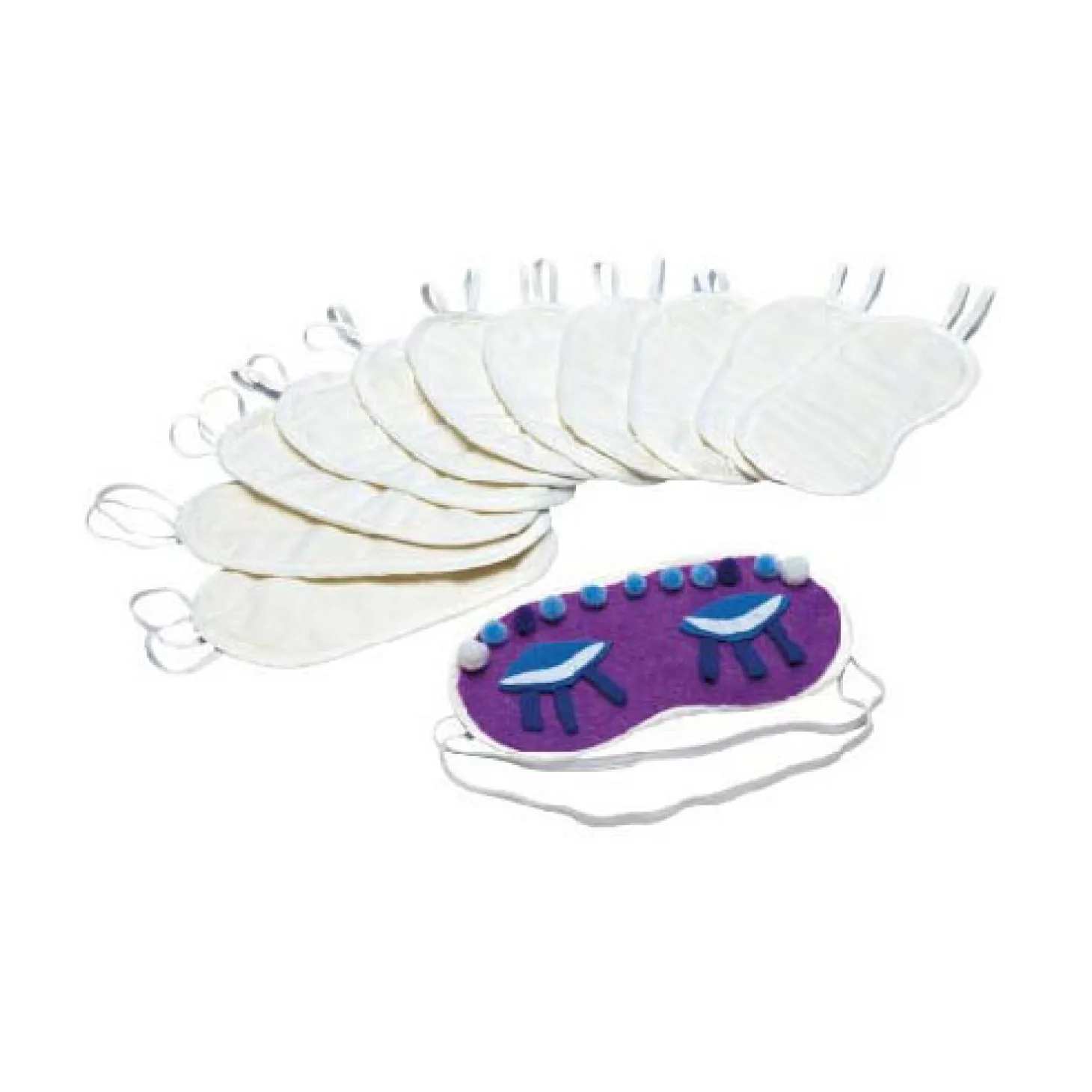 Colorations - Versier je eigen Slaapmasker, Set van 12