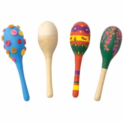 Colorations - Versier je eigen Houten Maracas, Set van 12