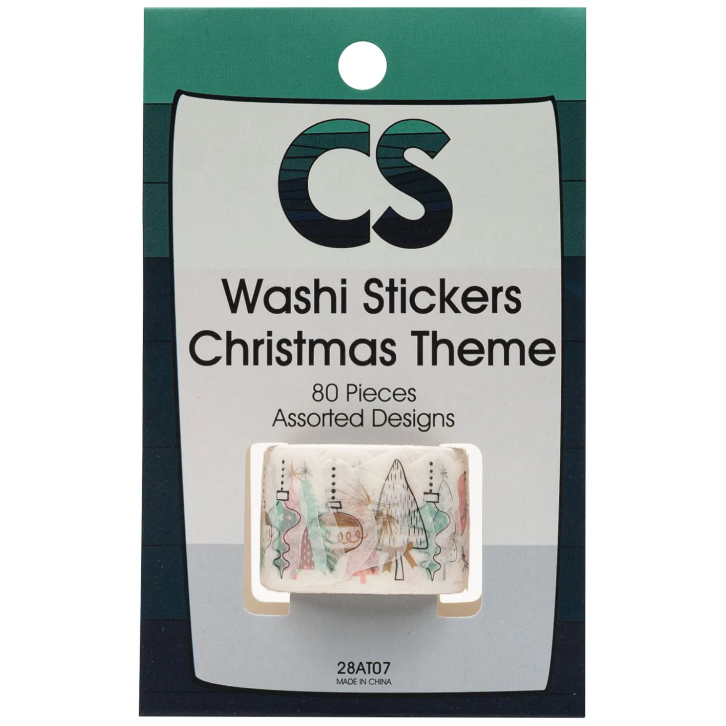 Colorations - Washi Stickers - Kerst Thema, 80st.