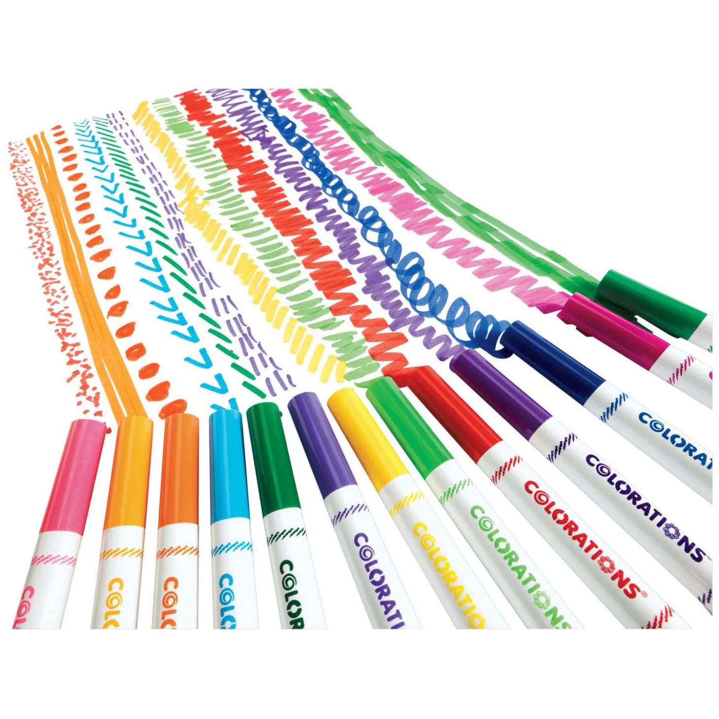Colorations- Uitwasbare Dikke Markers - 16 Kleuren, 256st.