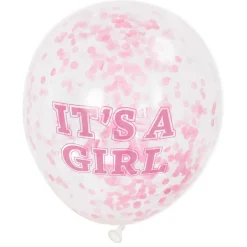 Confetti Ballonnen Meisje, 6st.