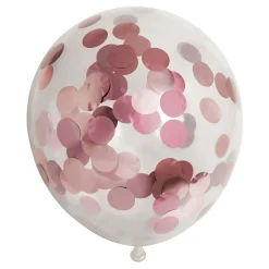 Confetti Ballonnen Papieren Confetti Metallix Rose Goud, 6st.