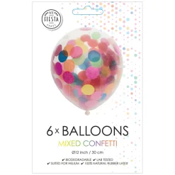 Confetti Ballonnen Papieren Confetti Mix 30cm, 6st.