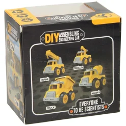 Constructiewagen met Schroefbare Wielen - Geel