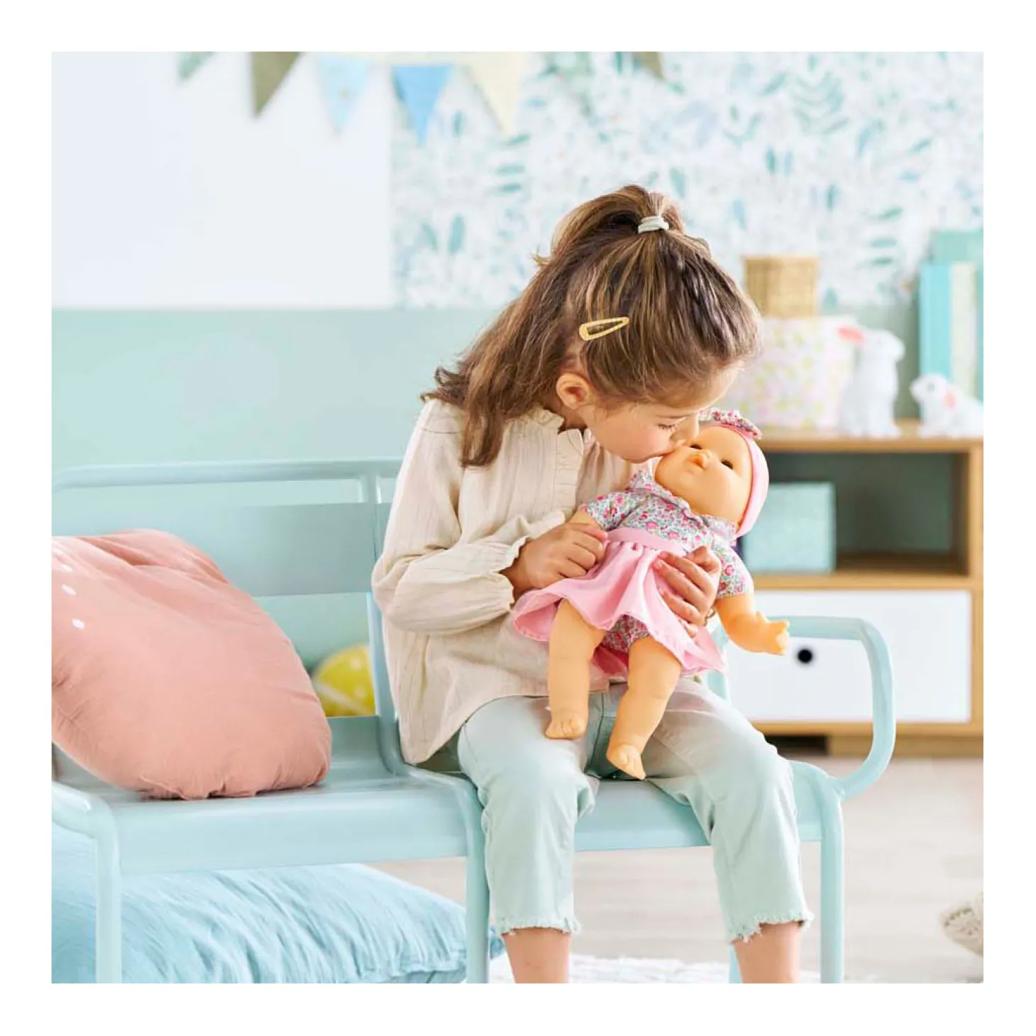 Corolle Grote Babypop met Bloemetjes, 36cm