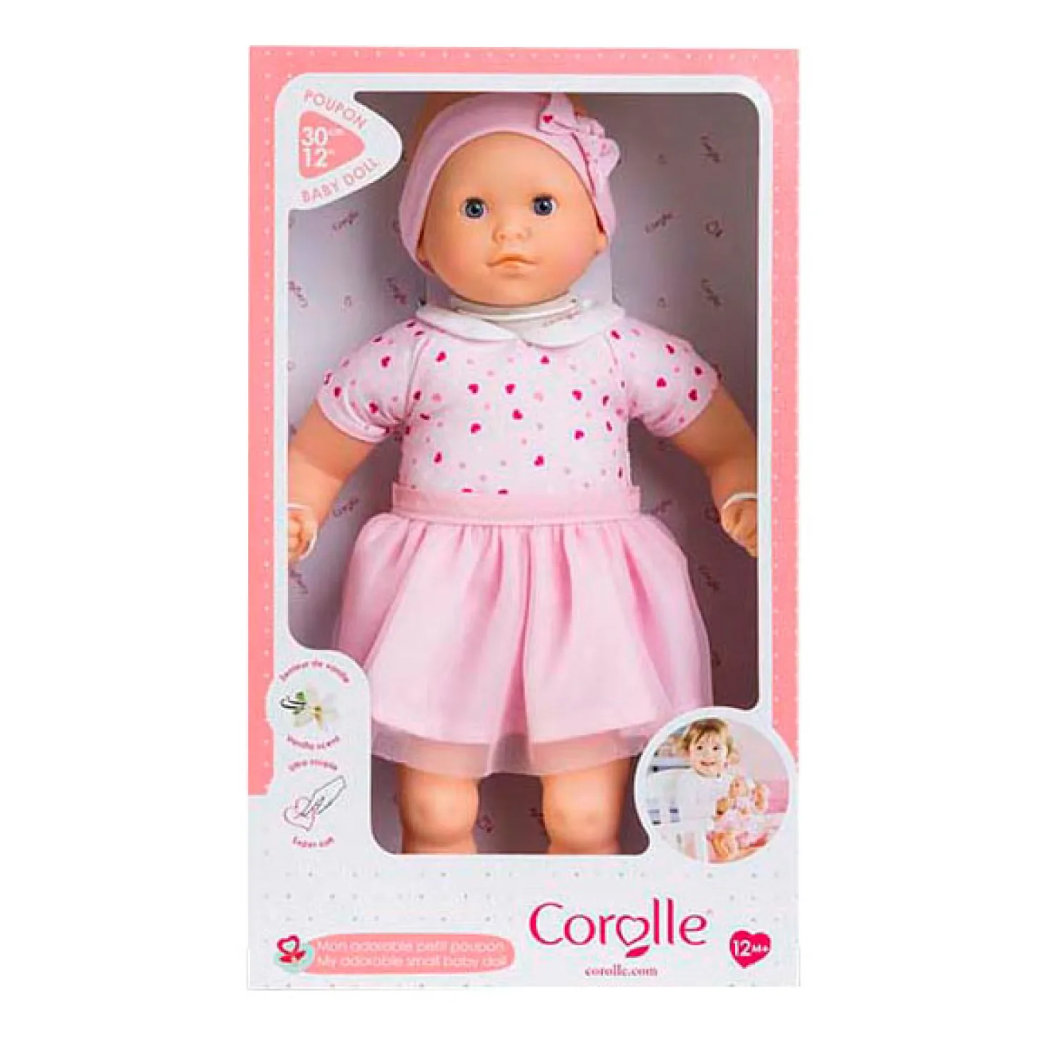 Corolle Kleine Babypop met Hartjes, 30cm