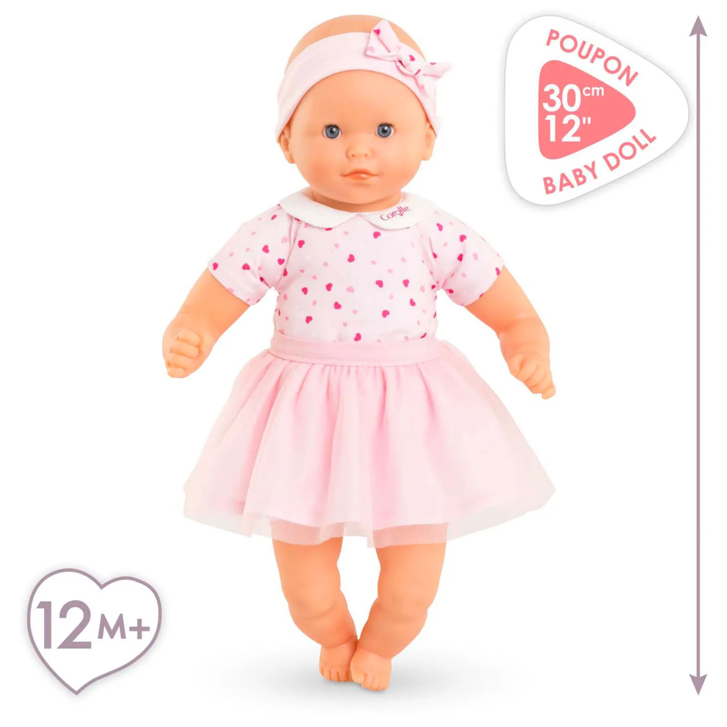 Corolle Kleine Babypop met Hartjes, 30cm