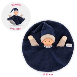Corolle Tidoudou - Marineblauw Knuffeldoek, 17cm