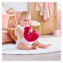 Corolle Tidoudou - Roze Grenadine Knuffeldoek, 17cm