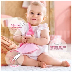 Corolle Tidoudou - Roze Knuffeldoek, 17cm