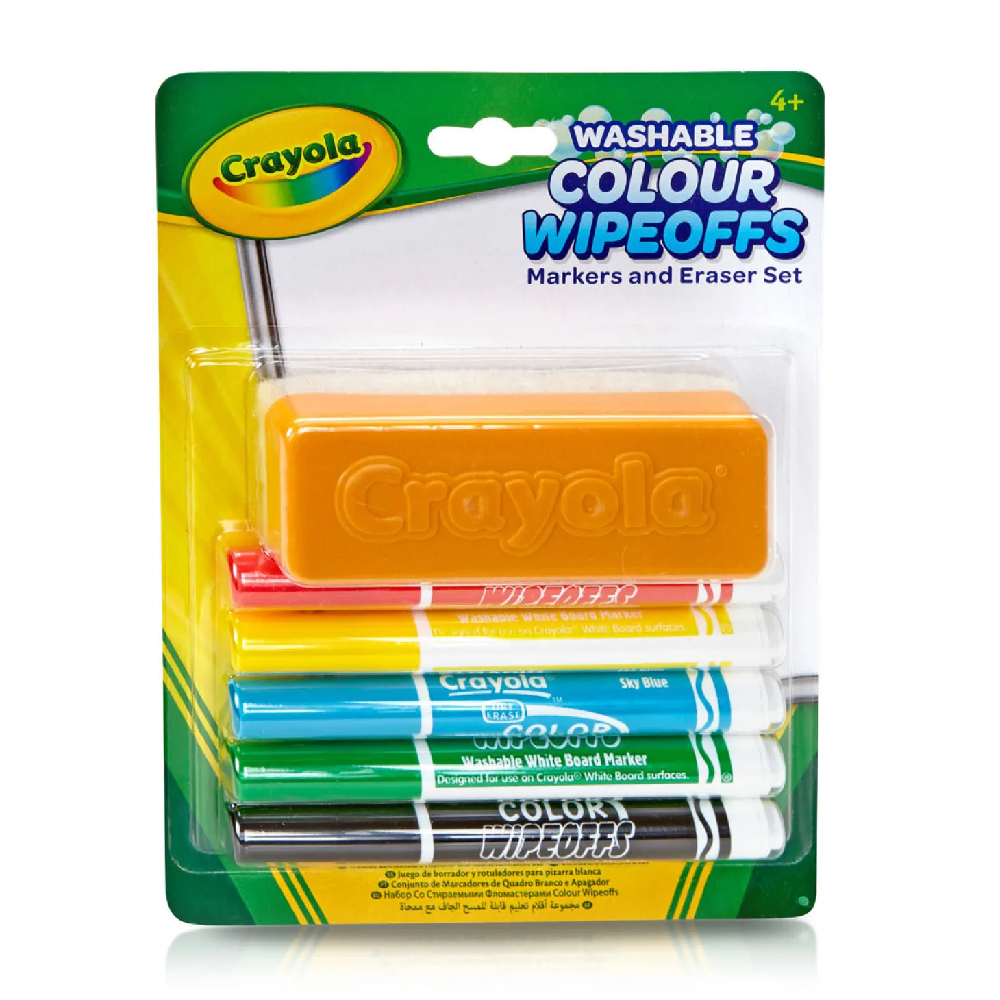 Crayola Dry Wipeoffs Stiften met Wisser, 5st.