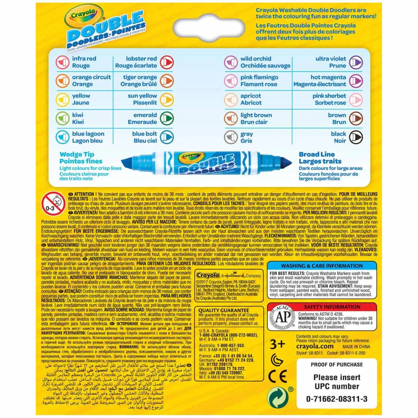 Crayola Dubbelzijdige Viltstiften, 10st.