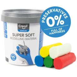 Creall Supersoft Klei 5 kleuren, 450gr.