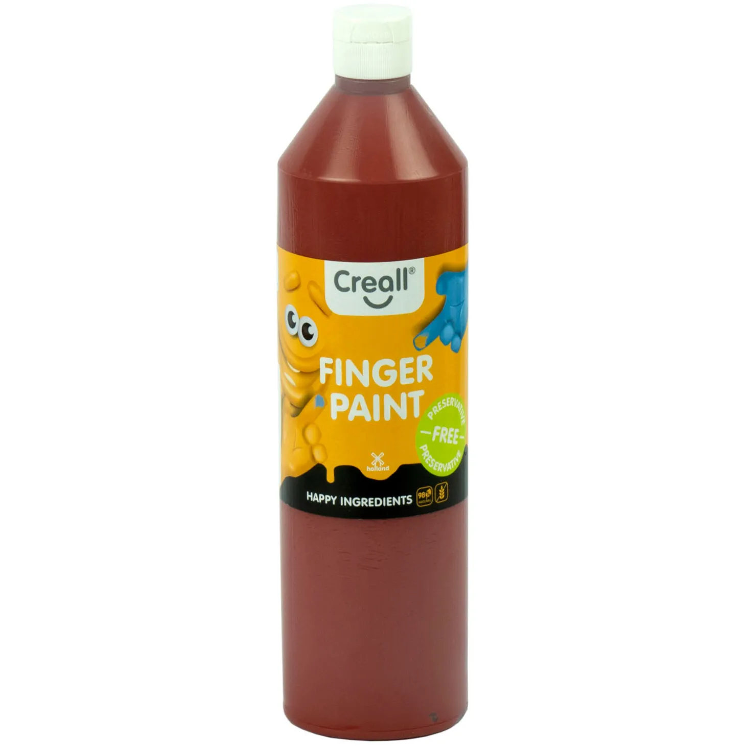 Creall Vingerverf Conserveringsvrij Bruin, 750ml