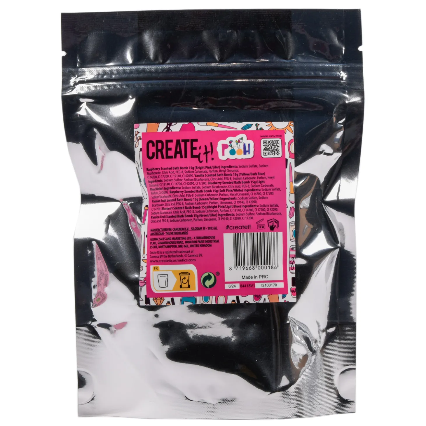 Create it! Beauty Bruisballen Eenhoorn 7-Pack