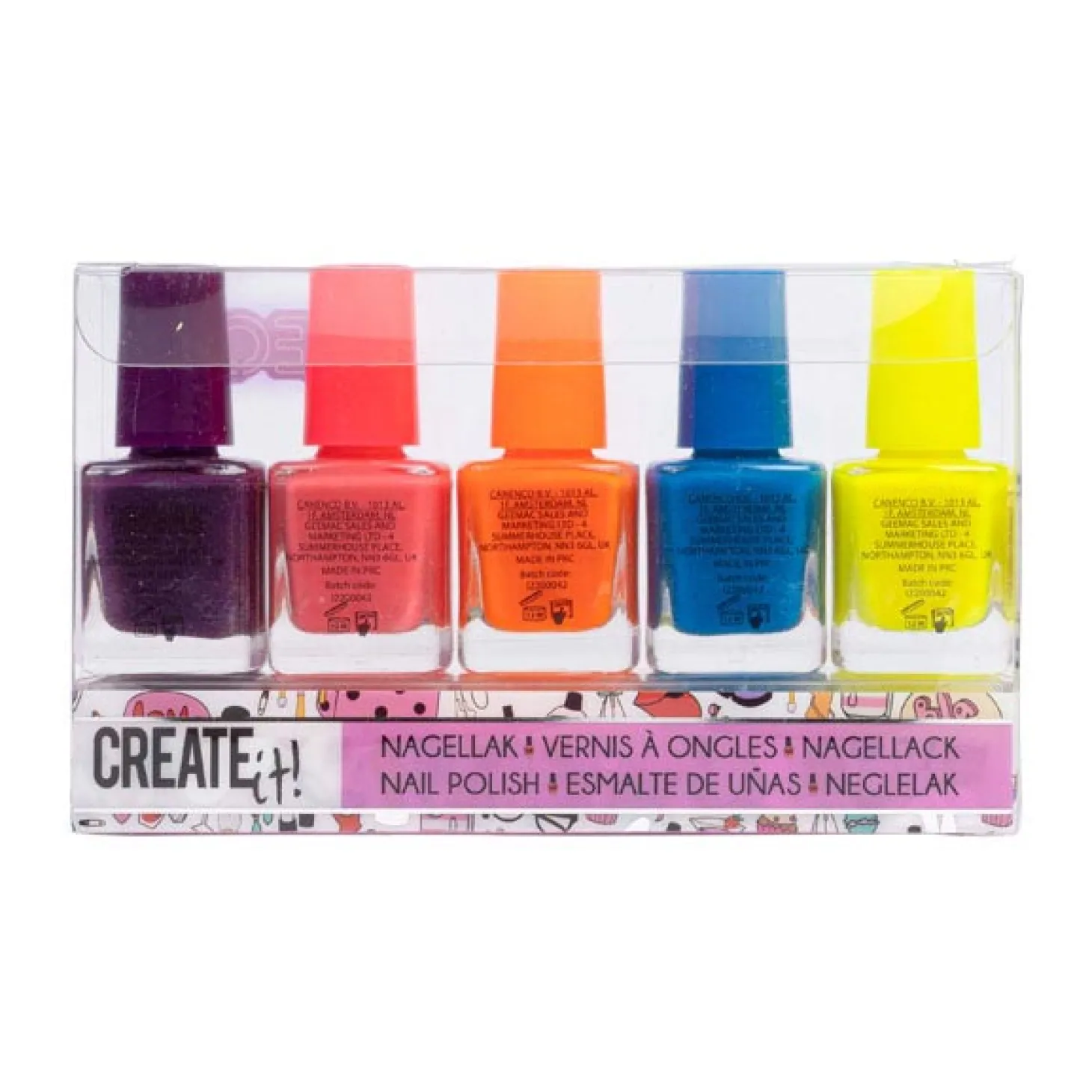 Create it! Beauty Nagellak Neon, 5st.