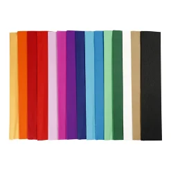 Crêpepapier - Basiskleuren, 15st.