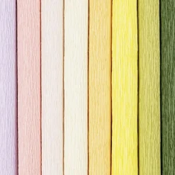 Crêpepapier Pastelkleuren, 8 Vellen