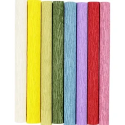 Crêpepapier Standaard Kleuren, 8 Vellen