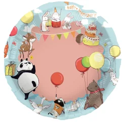 3D Folieballon Dieren met Leeftijd, 1-5 jr.