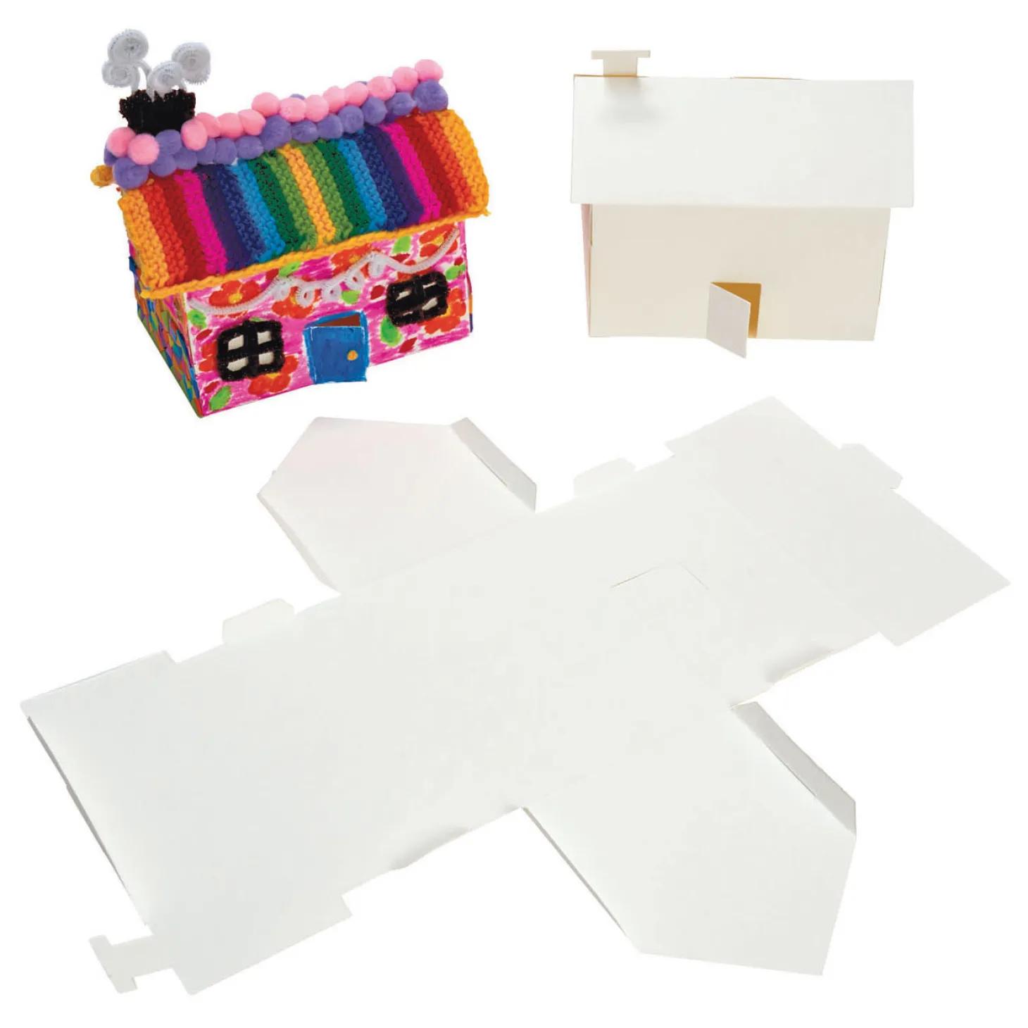 3D Papieren Vouw Huizen, Set van 20